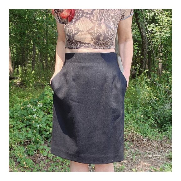 CHRISTIAN DIOR NWT Vintage Wool Business Career Classic Pencil Skirt - Picture 3 of 15